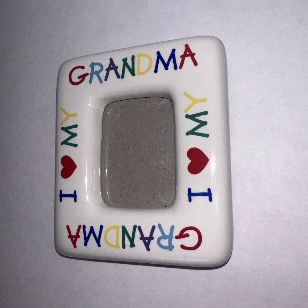 Vintage I Love My Grandma And Grandpa Picture‎ Frames Fridge Magnets Set